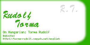 rudolf torma business card